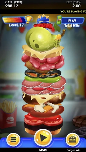 Bono sin depósito en la tragamonedas Burger Win